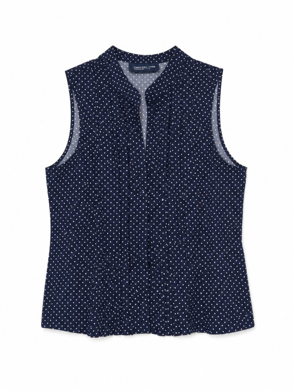 JONES NEW YORK Navy & White Polka Dot Tank